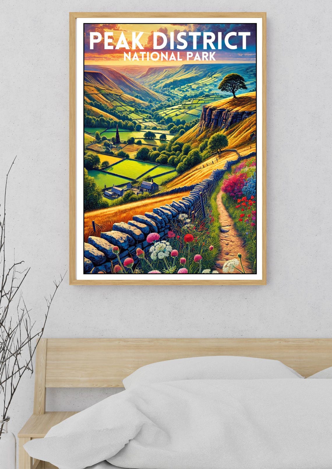 Peak District National Park England Rolling Hills Sunset Poster - Image 5