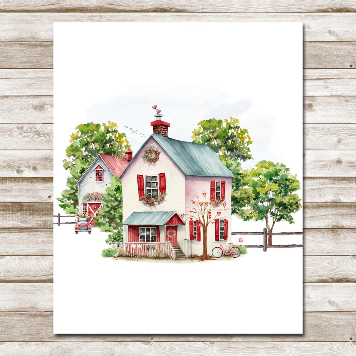 Valentine Farm Wall Art Country Decor 5x7 8x10 85x11 11x14 16x20 Farmhouse Sign Home Wall Art Diy Holiday Decor Valentine Sign - Image 10