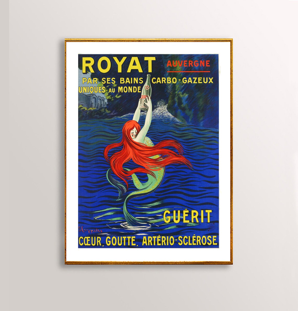 Royat Auvergne Vintage Travel Poster, Beverage Theme - Image 2