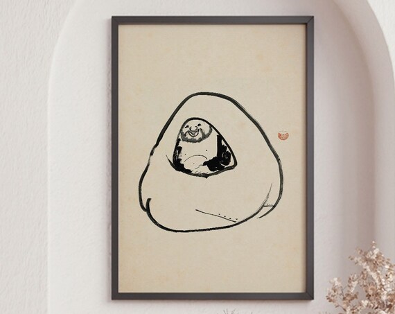 Laughing Hotei, Japanese Decor Art Print
