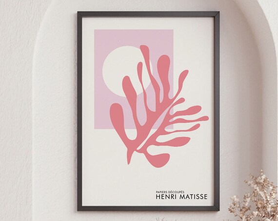 Henri Matisse Pink Coral Cut Out Sun Abstract Exhibition Poster Print