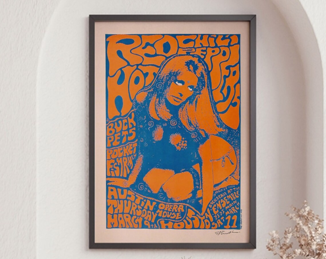 Red Hot Chilli Peppers Vintage Music Poster Print