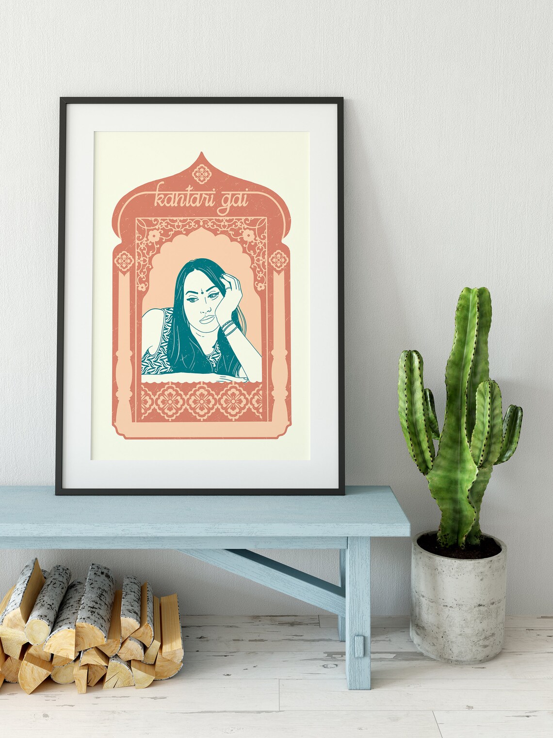 Indian Desi Kantari Gai Poster Print - Image 3
