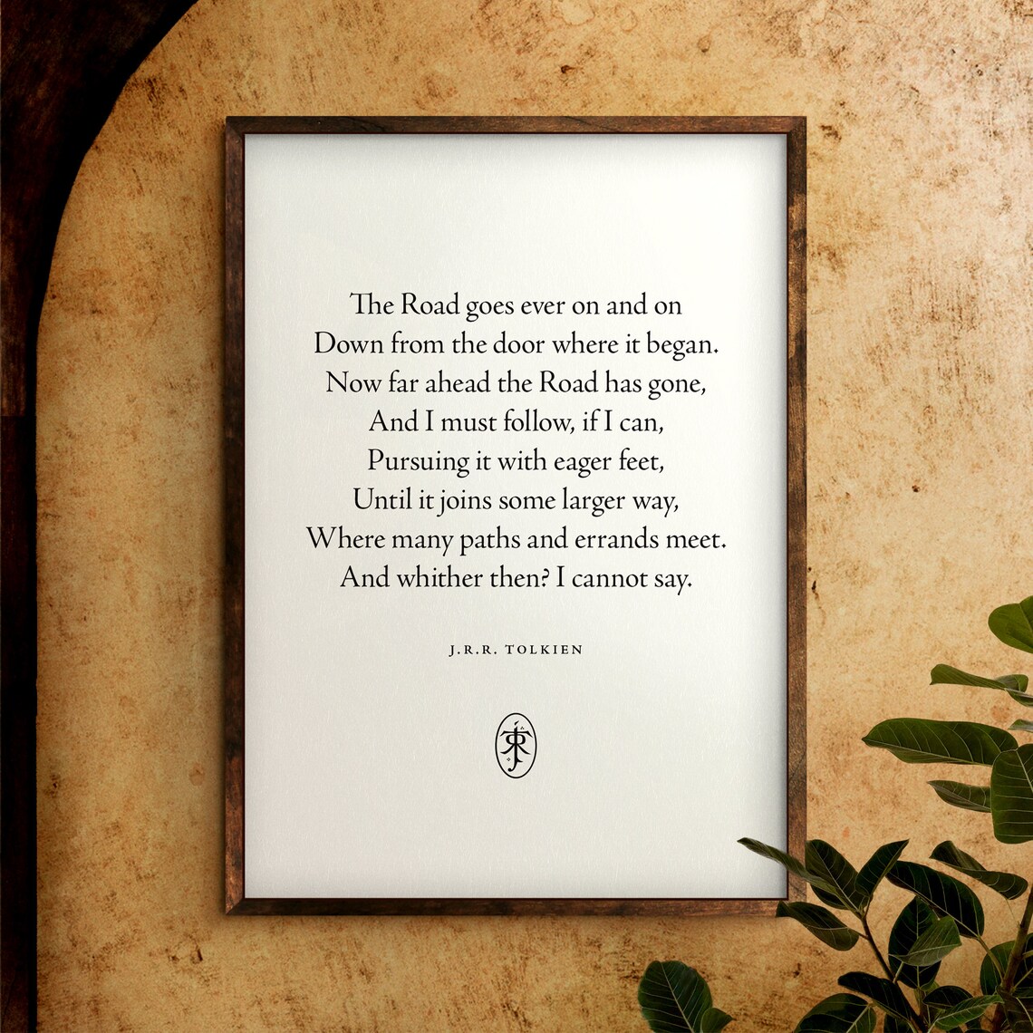 J.R.R. Tolkien Quote Print, The Road Goes Ever On