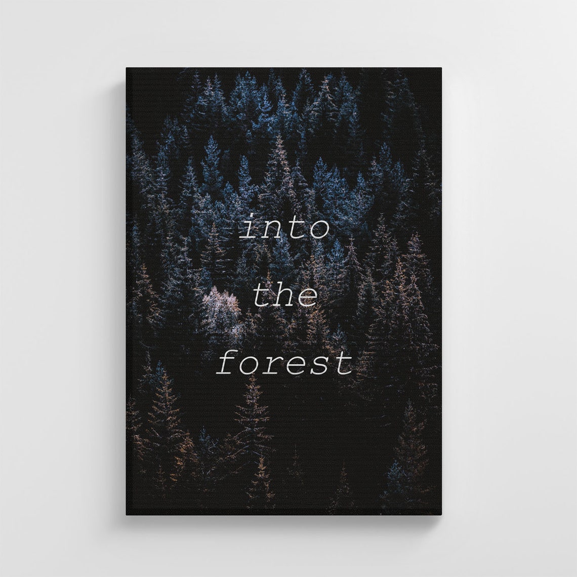 Into The Forest Wildlife Woods Quote Large Art Print Stylish Modern Home Decoration Wall Art Nursery Decor Living Room Ic234