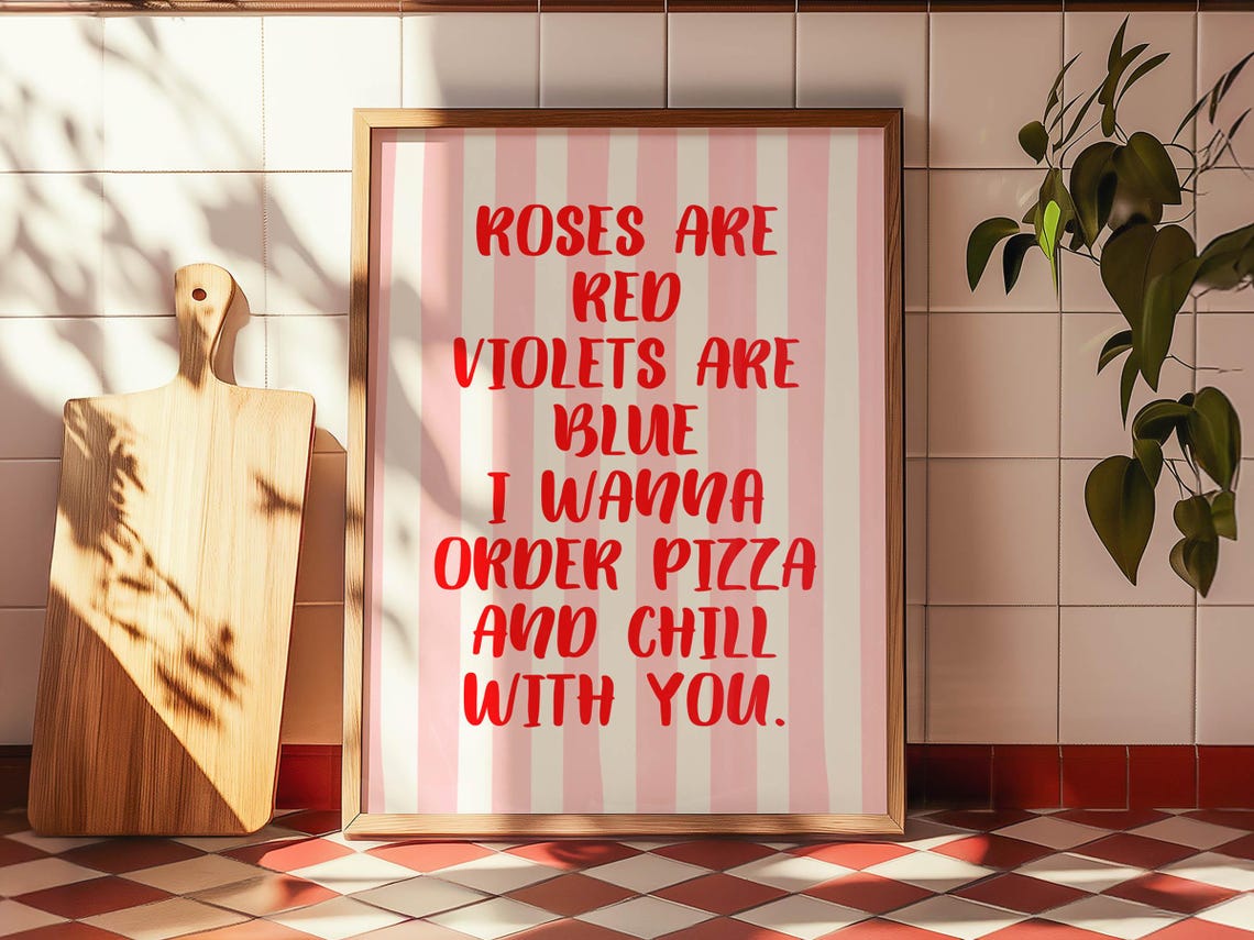 Valentines Day Decor Cute Valentines Day Wall Art Lover Gift Pink Wall Art Valentine Gift Love Art - Image 4