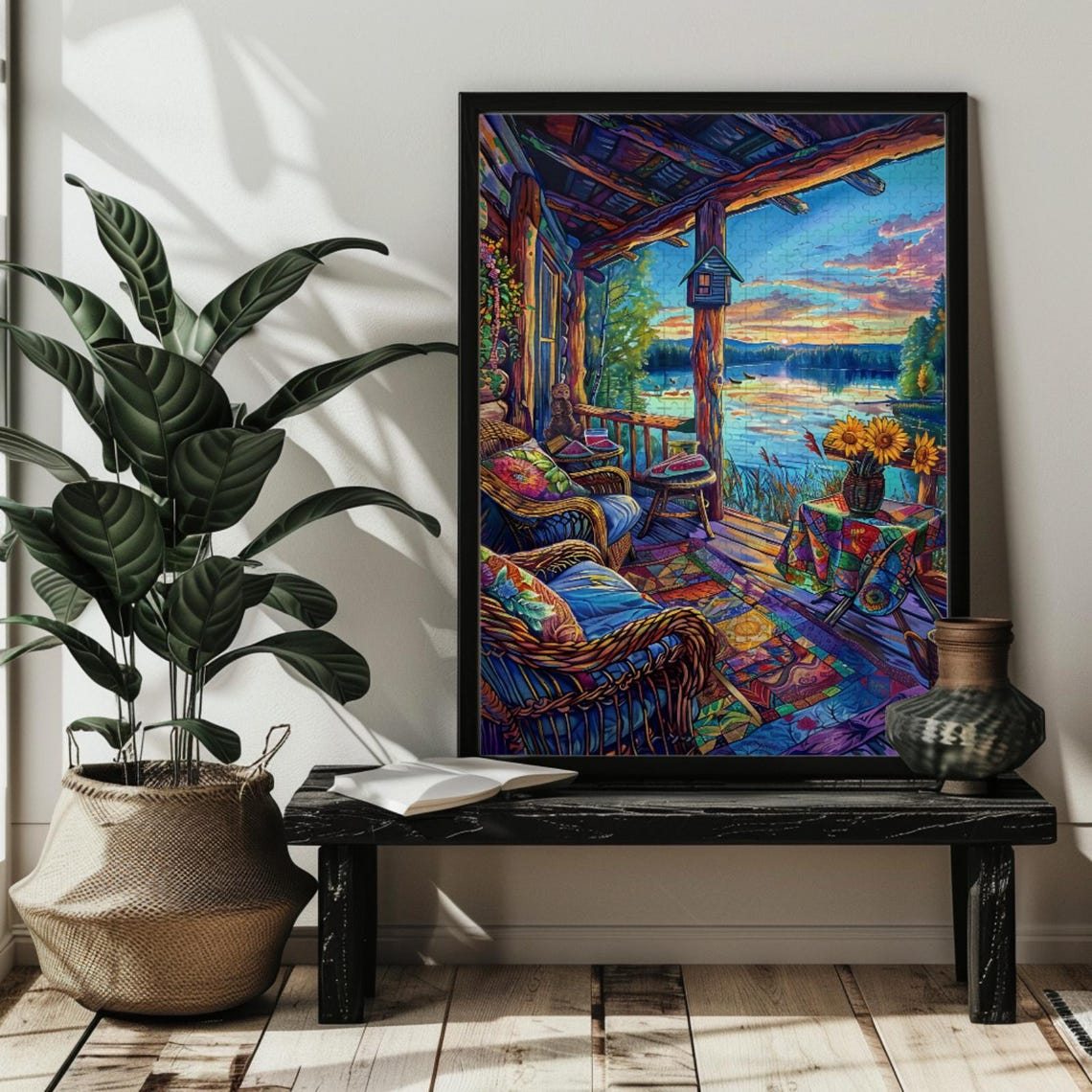 Whimsical Country Hideaway Jigsaw Puzzle2003005001000 Wood Country Puzzles Charming Country Life Wall Art Farmhousecountry Wall Decor - Image 2