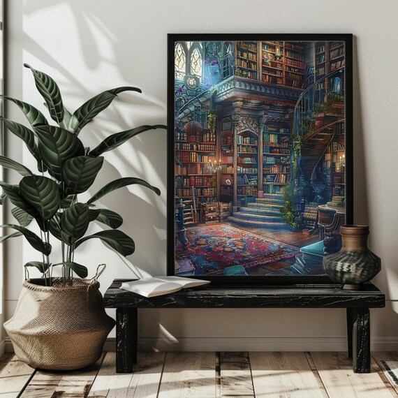 Ancient Library Jigsaw Puzzle, Bookish Home Decor