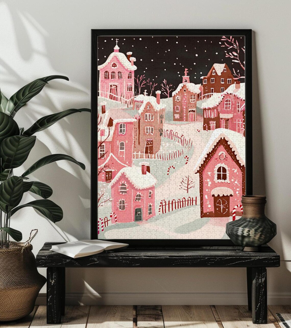 Christmas Cookies Village Jigsaw Puzzle2003005001000 Wood Whimsical Christmas Snowy Village Puzzlescharming Winter Village Folk Art
