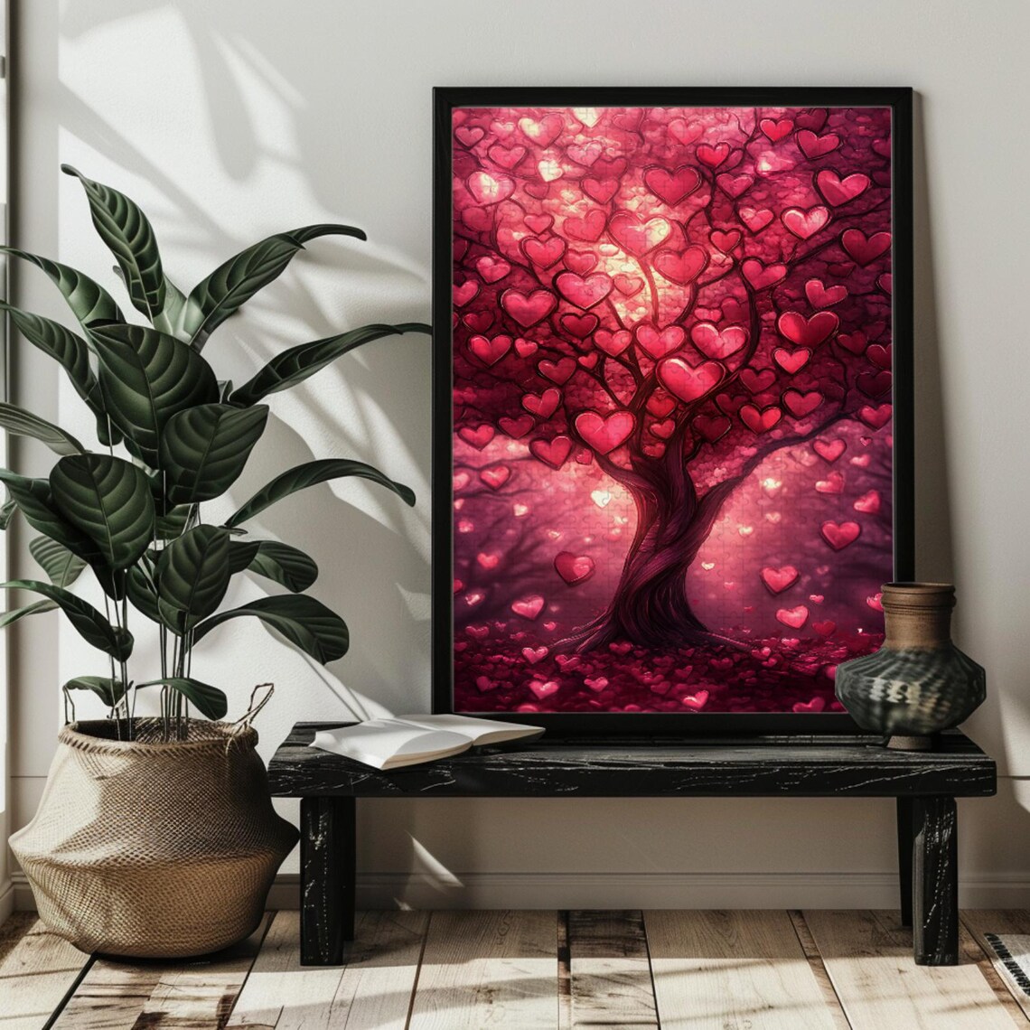 Valentine Love Heart Tree Art Print, Gift for Her - Image 2