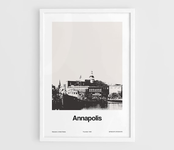 Annapolis Maryland Minimalist City Dock Art Print