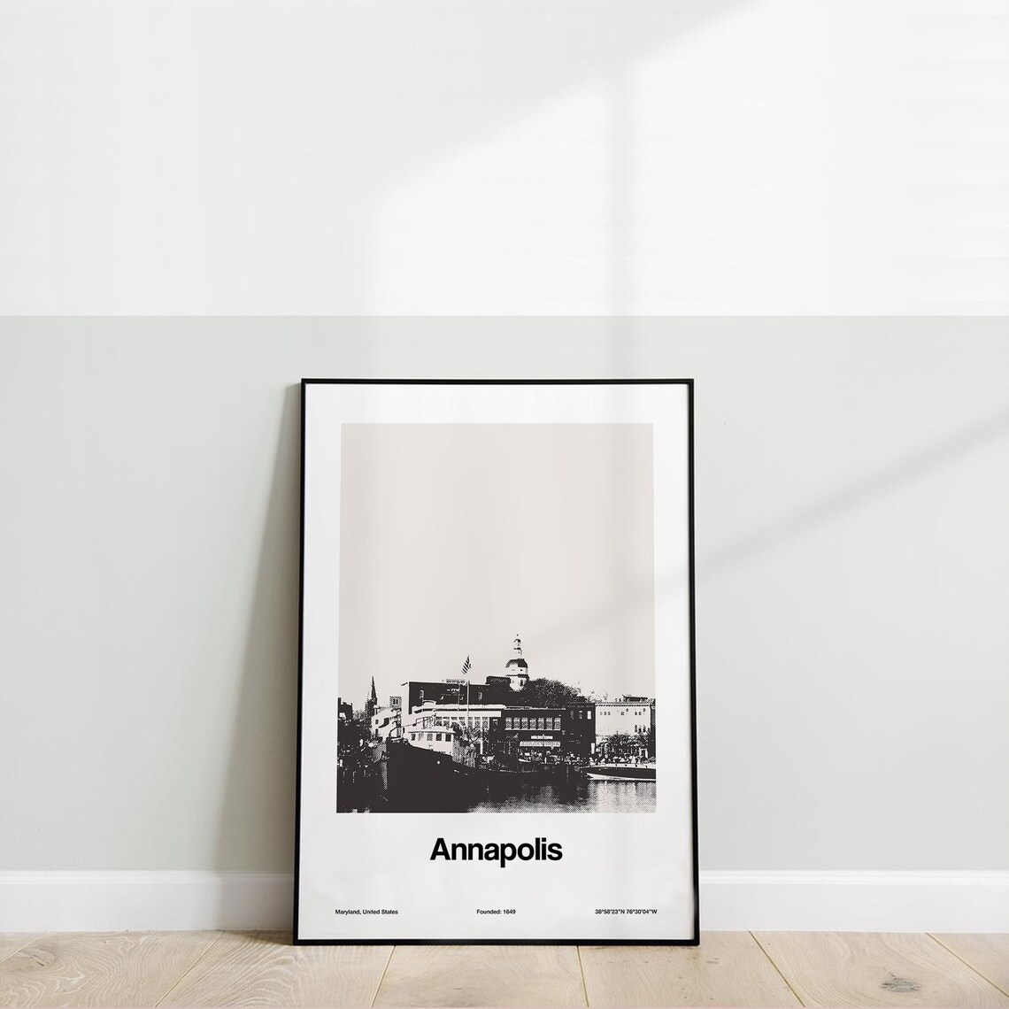 Annapolis Maryland Minimalist City Dock Art Print - Image 3