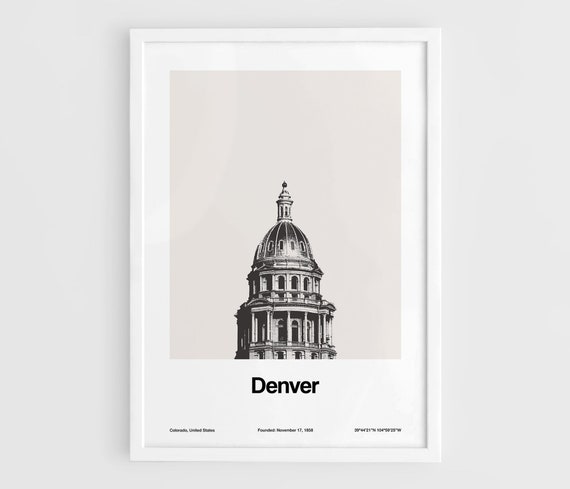 Custom Denver Print, Colorado State Capitol Poster