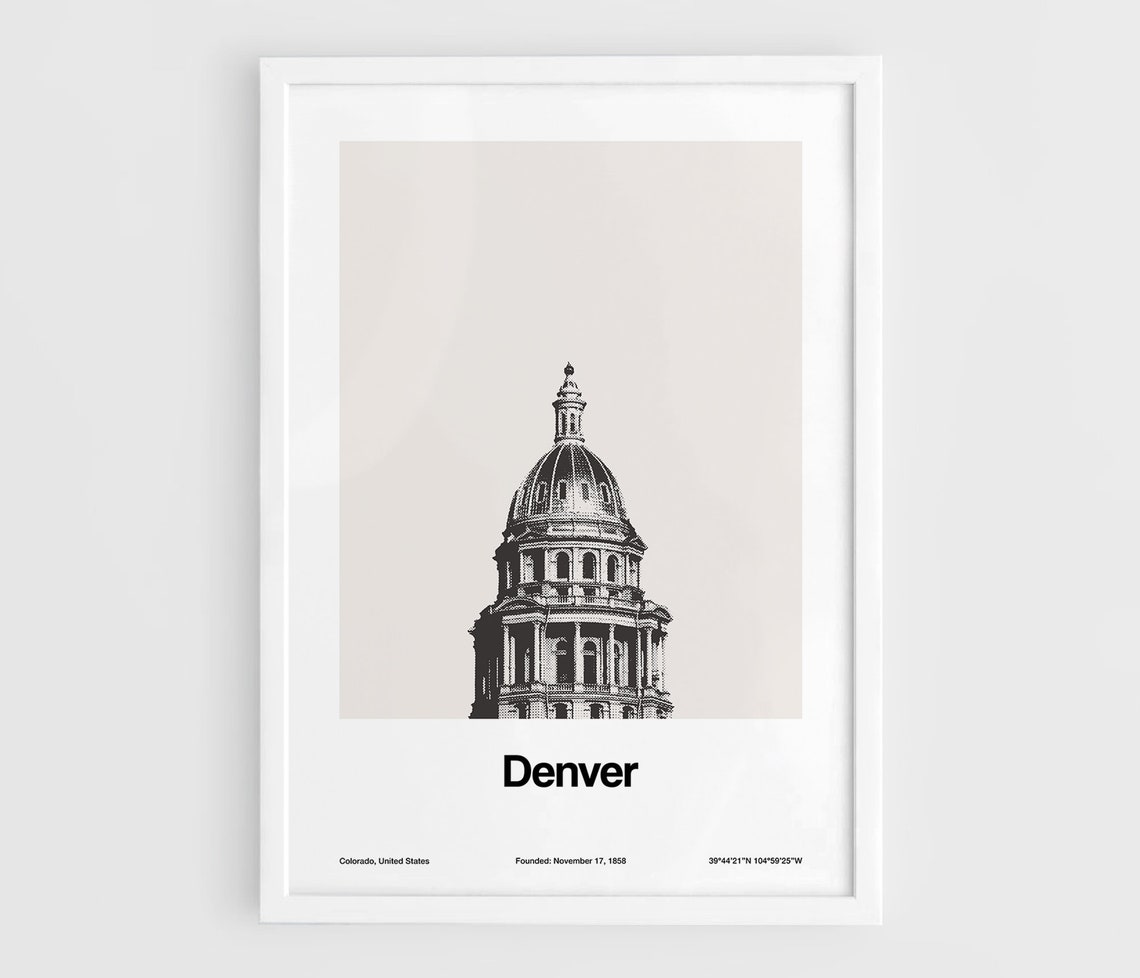 Custom Denver Print, Colorado State Capitol Poster