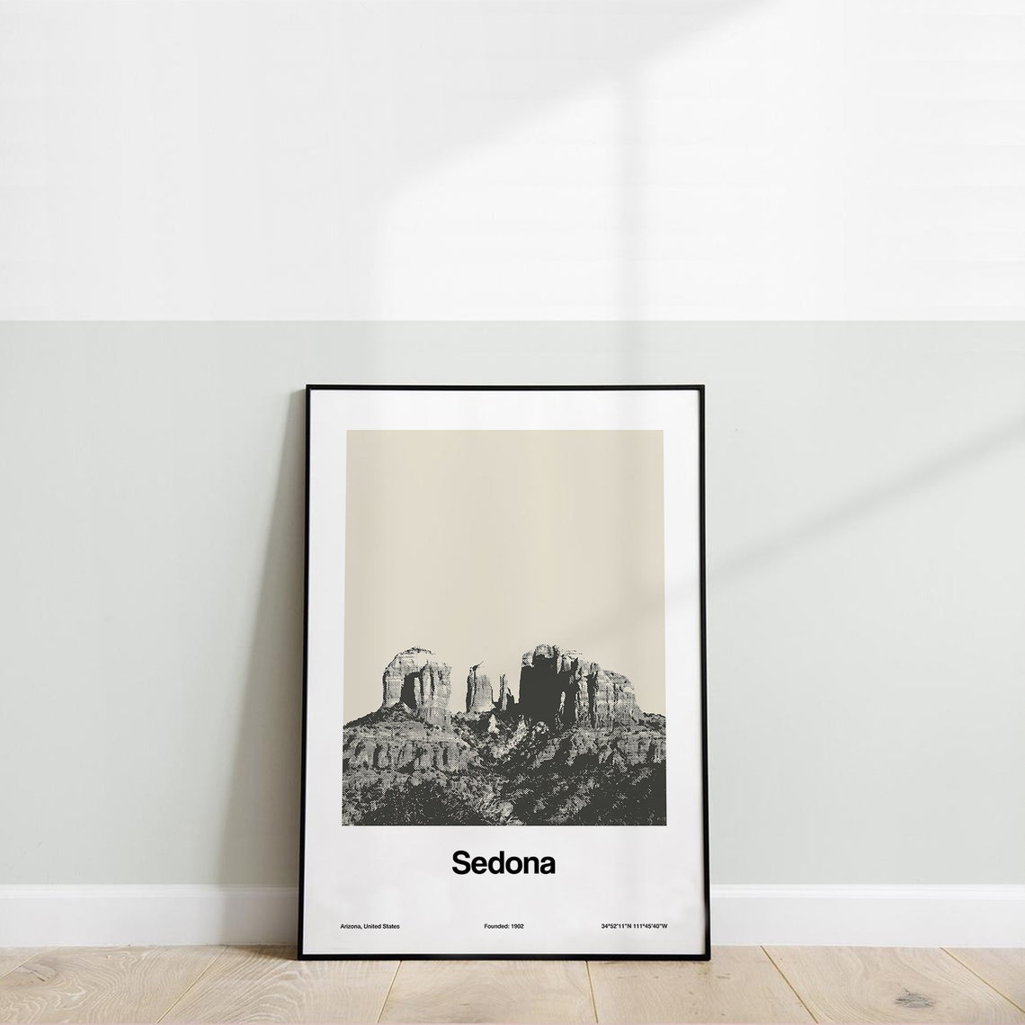 Sedona Cathedral Rock Minimalist Travel Poster - Image 3