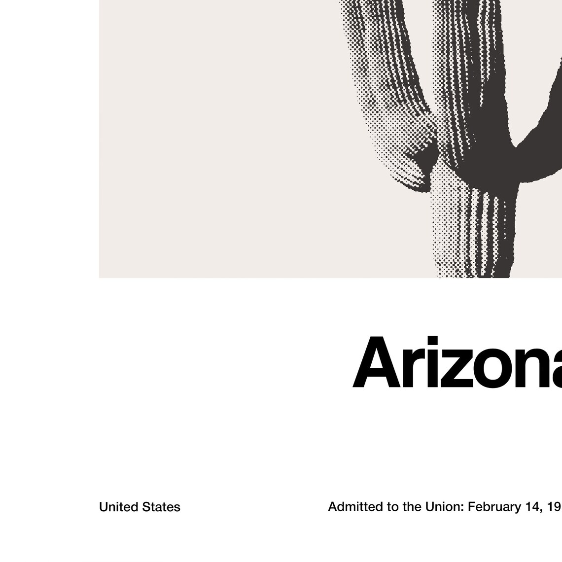 Arizona Saguaro National Park, Minimalist Art Print - Image 2