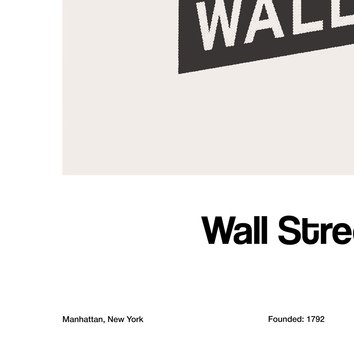 Wall Street, Manhattan New York Minimalist Poster - Image 3