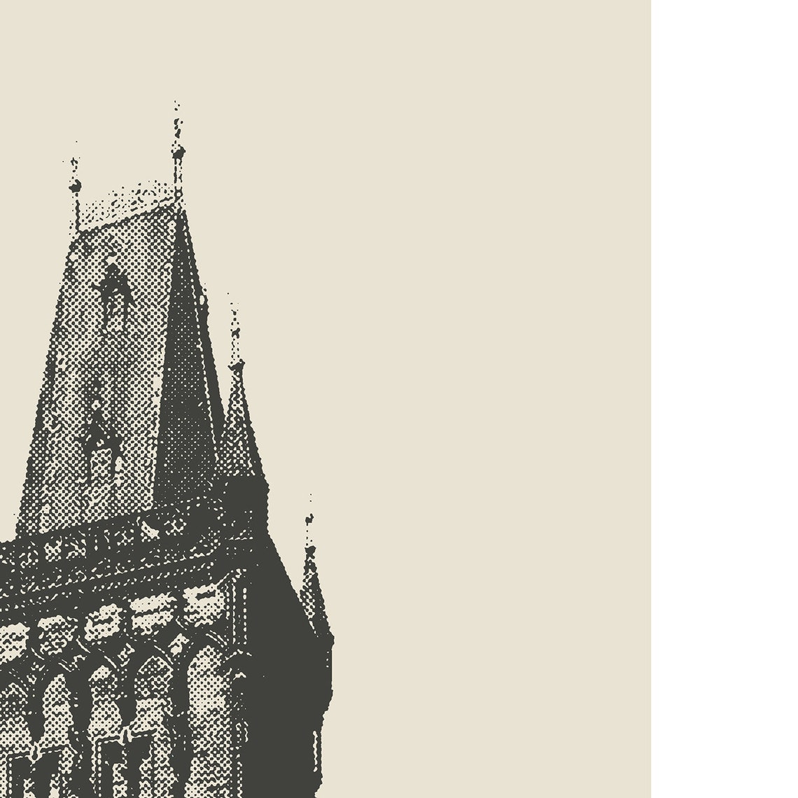 Prague Powder Tower Minimalist Travel Poster - Image 3