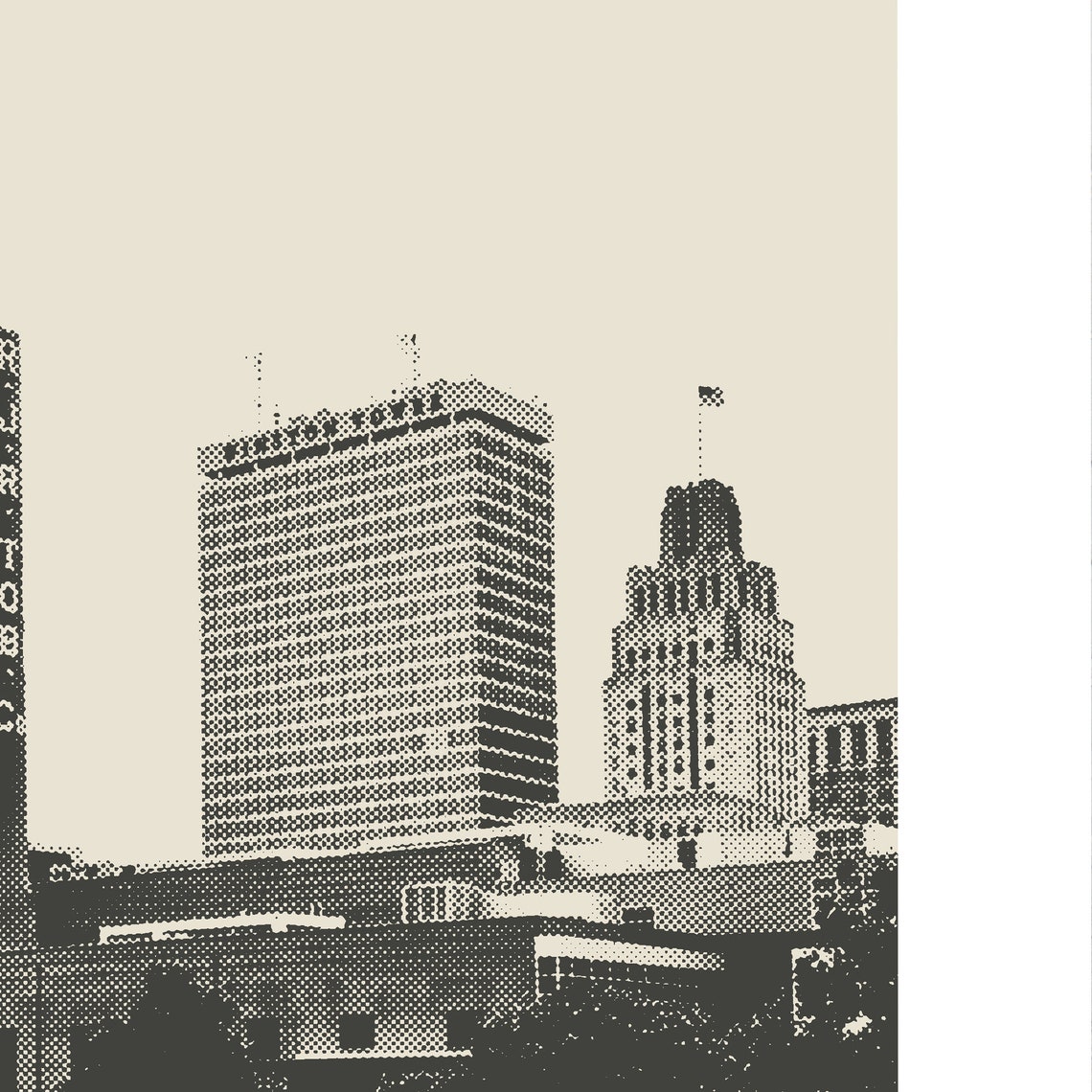 Winston Salem NC Skyline, Minimalist Art Print - Image 2