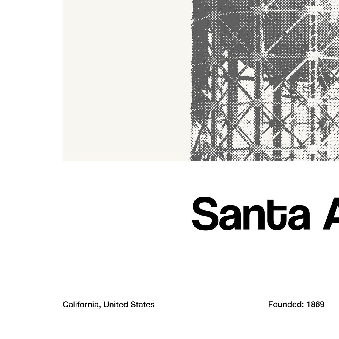 Santa Ana California Downtown Minimalist City Art Print - Image 2