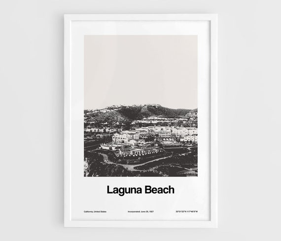 Laguna Beach California Minimalist City Travel Poster