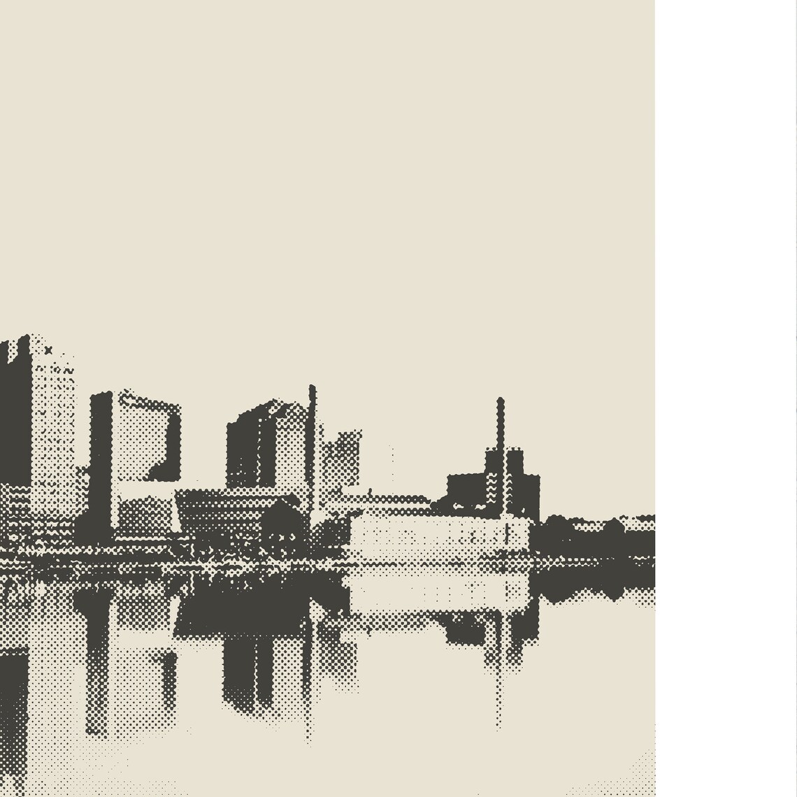 Toledo Ohio Minimalist Downtown Skyline Art Print - Image 2