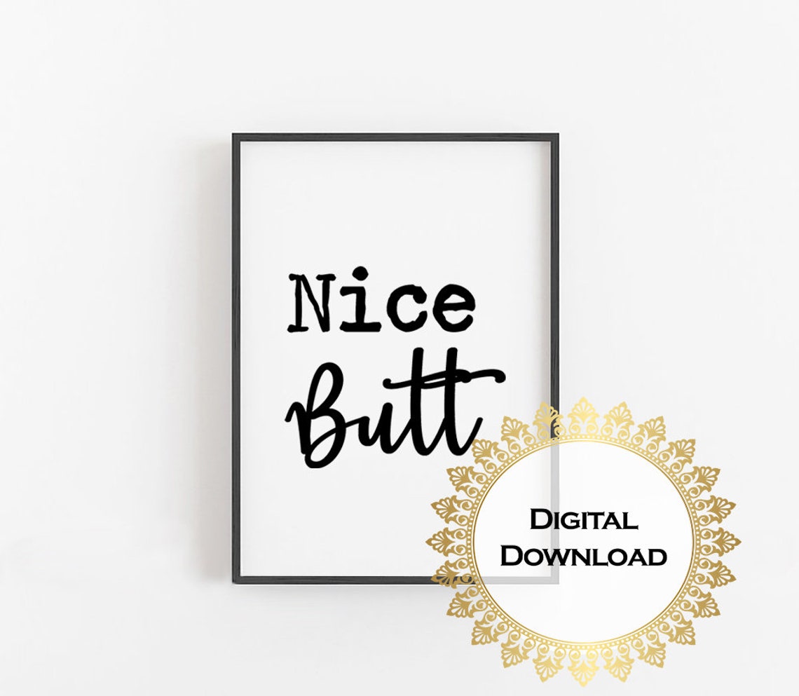 Cheeky Nice Butt Funny Bathroom Humor Minimalist Text Decor Poster - Image 4
