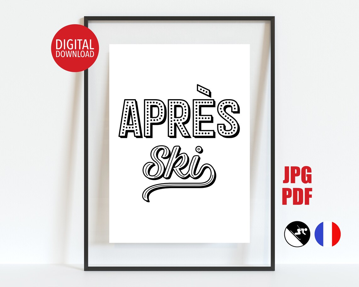 Après Ski Party Decoration, Ski Sign Poster - Image 2