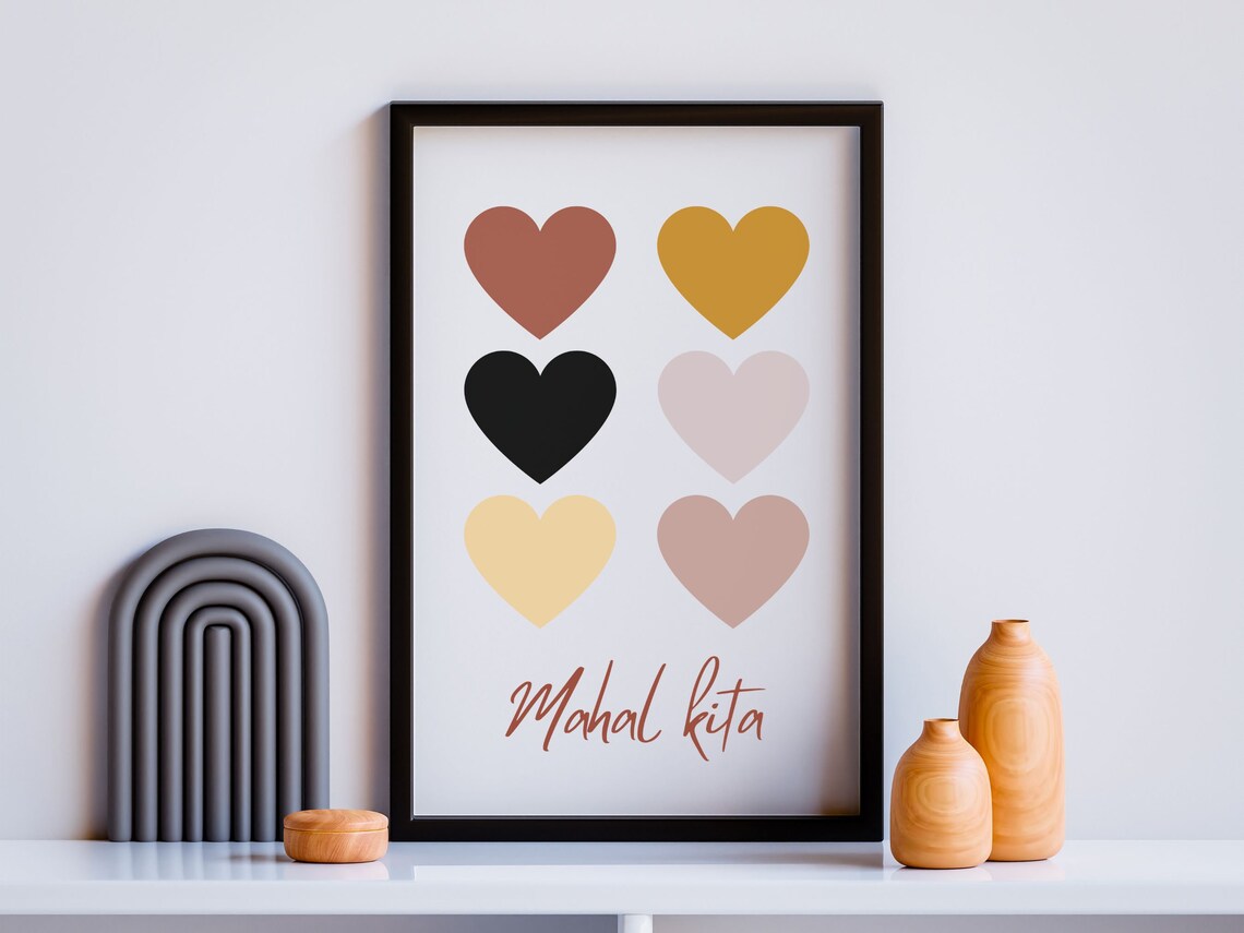 Mahal Kita Filipino Love Quote, Valentine's Day Art Print - Image 3