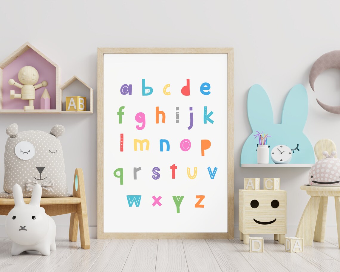 Colorful ABC Alphabet Nursery Typography Art Print - Image 2