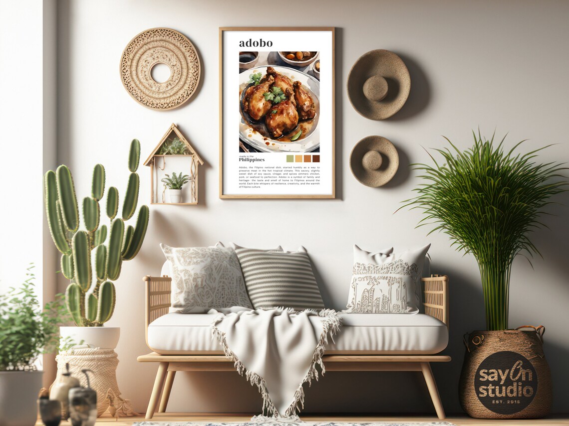 Filipino Adobo Poster, Elegant Kitchen Food Infographic - Image 3