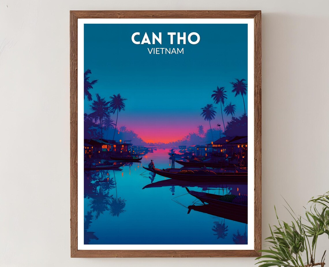 Can Tho Vietnam Vibrant Travel Poster
