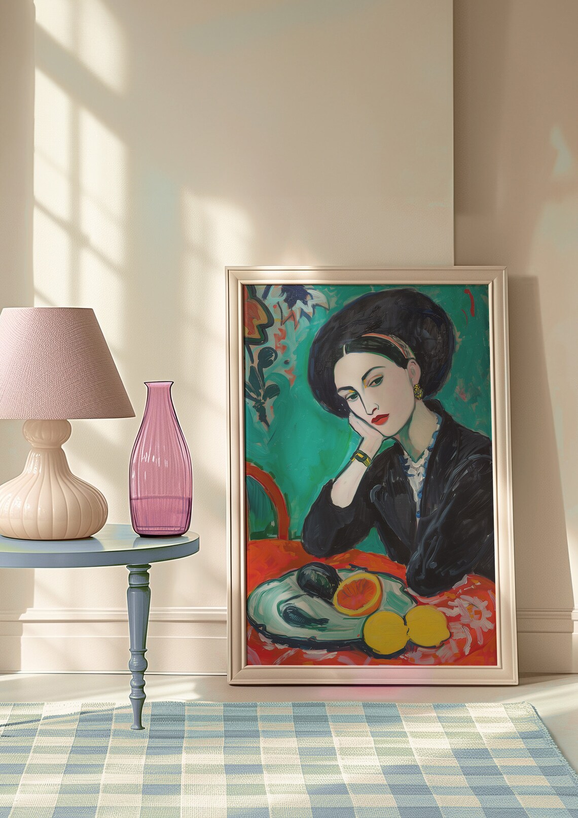 Sophisticated Woman in Black with Fruit Plate Matisse Art Poster - Image 7