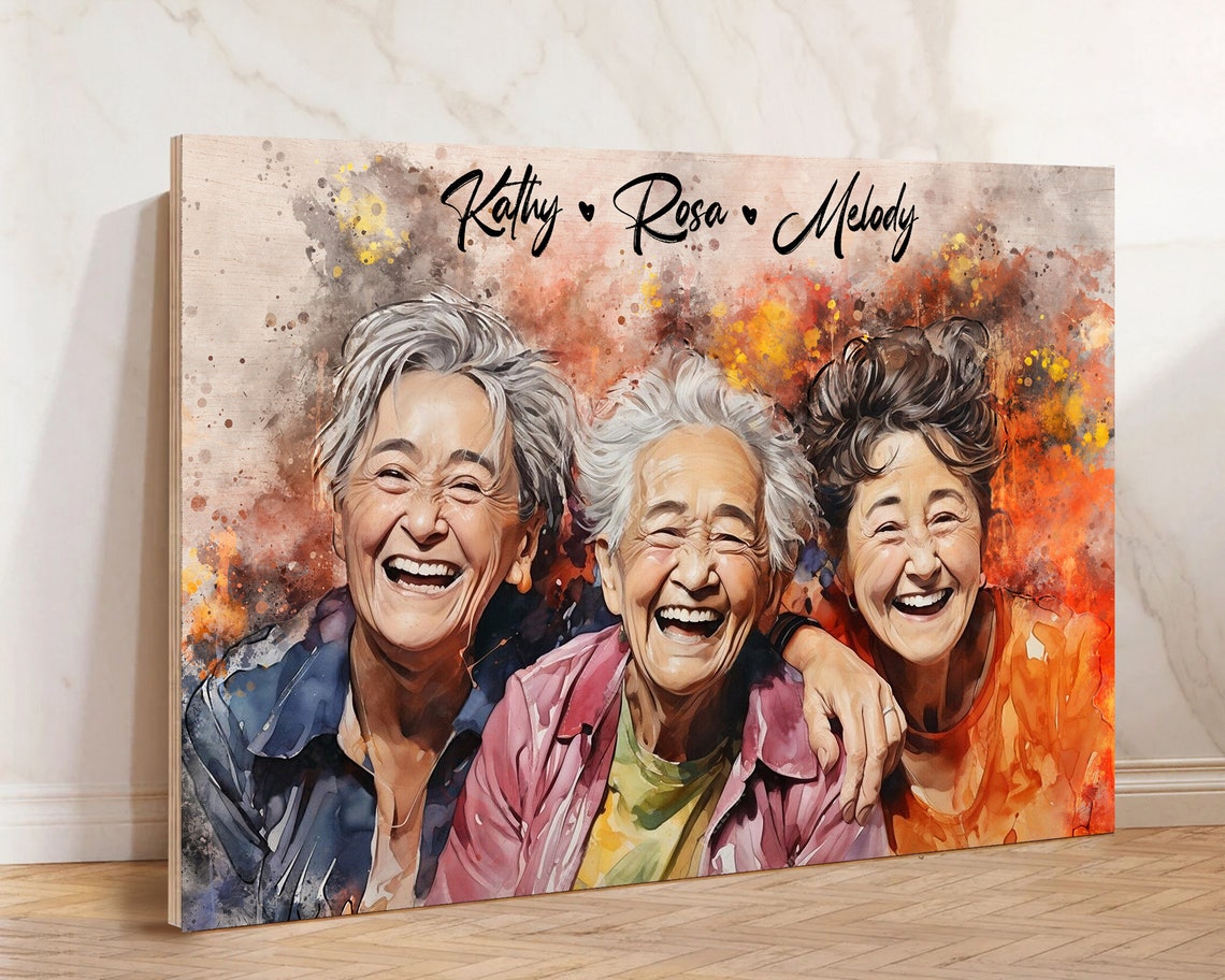 Personalized Gifts For Mom From Daughter Custom Portrait From Photo Birthday Gifts For Her Gifts For Women Sign Wood Wall Art Picture Frame - Image 3