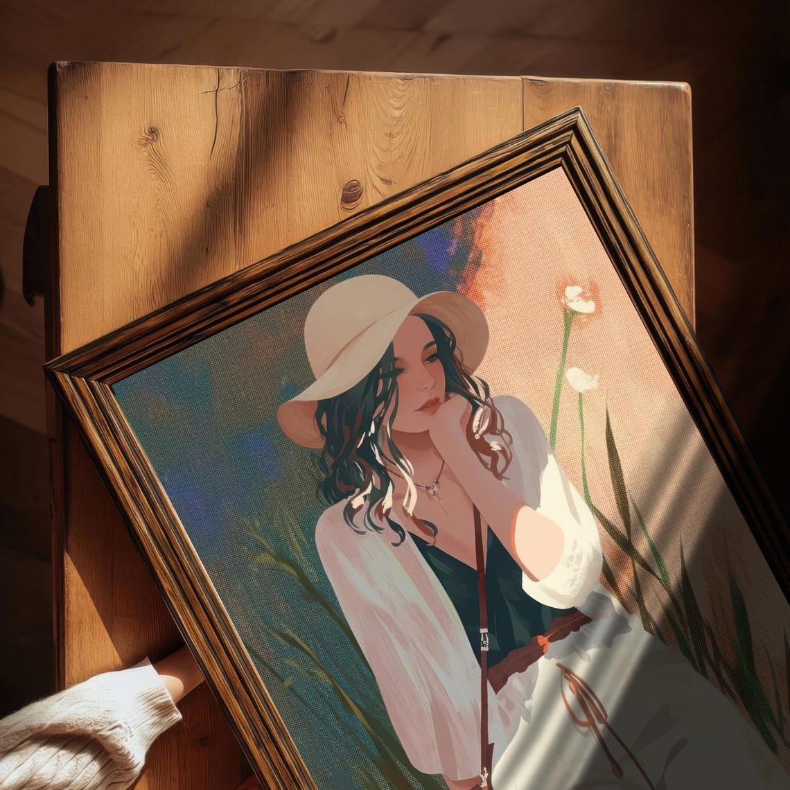 Serene Woman Portrait, Contemporary Figure Art - Image 3