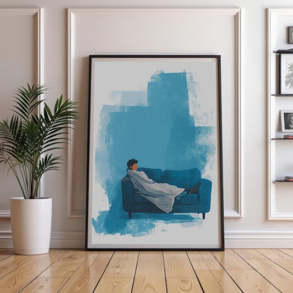 Cozy Retreat - Textured Contemporary Abstract Print