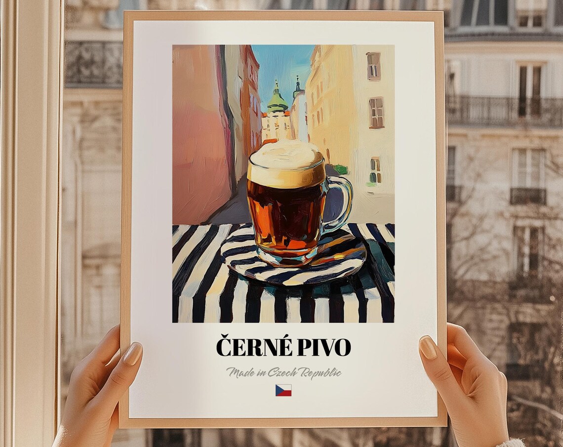 Ern Pivo Czech Spirit Poster Bar Dcor Wall Art Friend Gift Kitchen