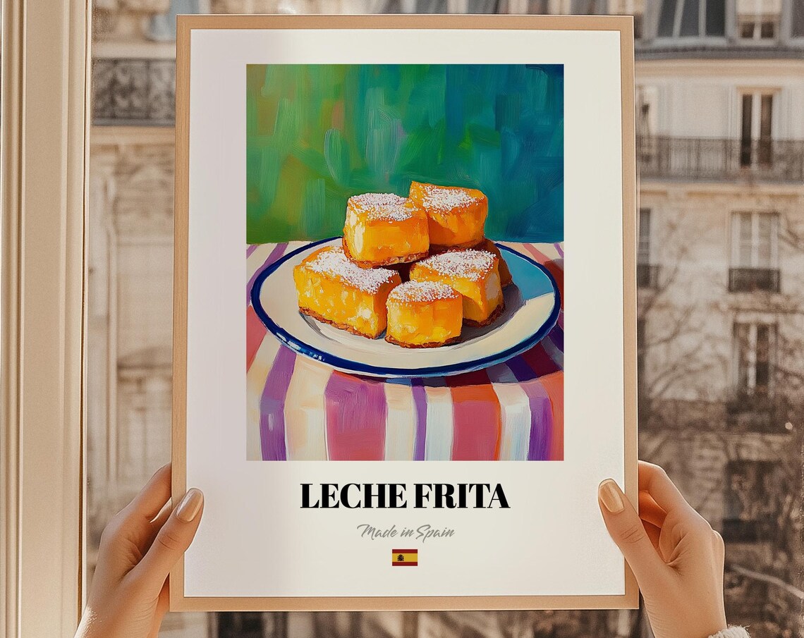 Leche Frita Spanish Dessert Kitchen Poster