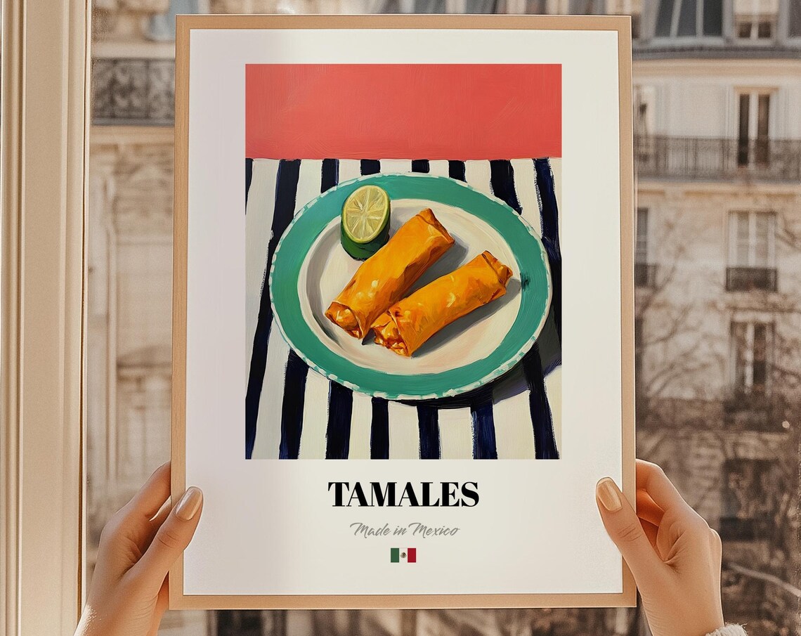 Tamales Mexican Food Poster Gift For Chef Cook Book Dining Room