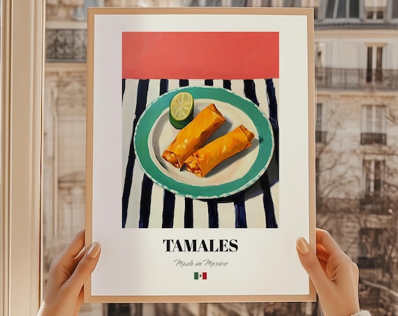 Tamales Mexican Food Poster Gift For Chef Cook Book Dining Room