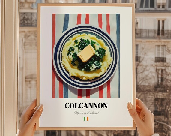 Colcannon Wall Art Print Poster Irish Cuisine Mashed Dish Friend Gift Ireland Restaurant