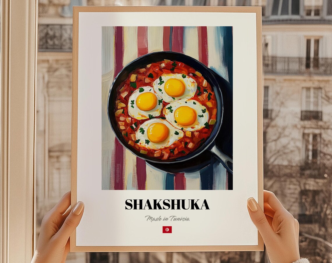 Shakshuka Tunisian Cuisine Art Print Poster