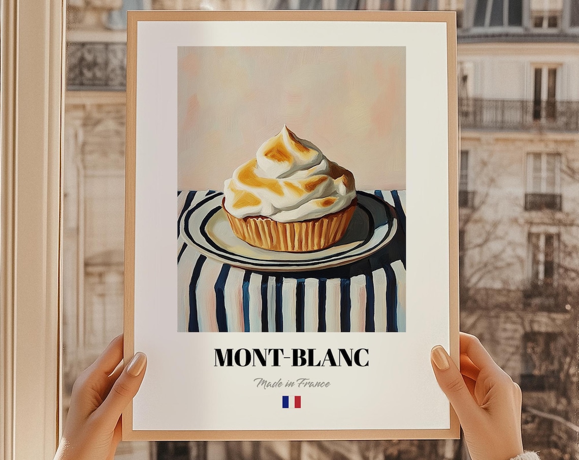 Mont Blanc French Torched Meringue Cupcake Made In France Poster