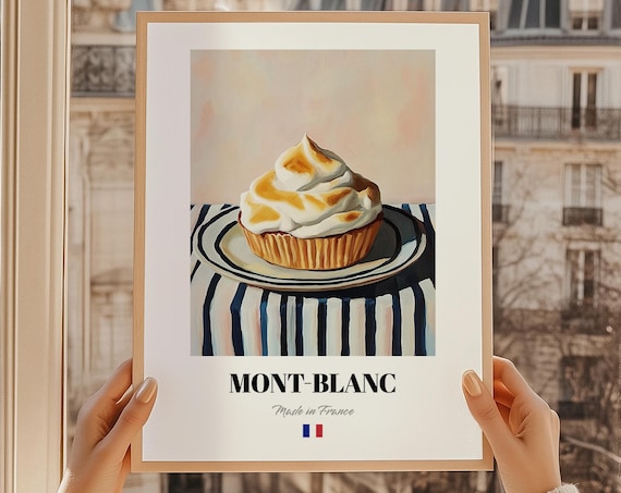 Mont Blanc French Torched Meringue Cupcake Made In France Poster