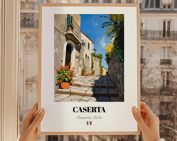 Caserta Campania Italy Stone Alleyway Painting Reproduction Poster