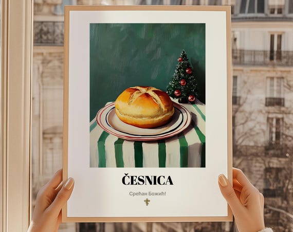 Cesnica Serbian Christmas Bread Holiday Tradition Food Art Poster