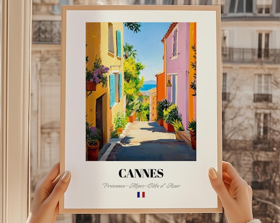 Cannes Provencealpescte Dazur France Wall Art Oil Painting Reproduction Print Poster Friend Gift Bedroom Decor