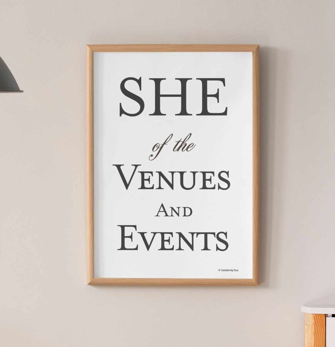 She of the Venues and Events Funny Event Planner Quote Wall Art - Image 3