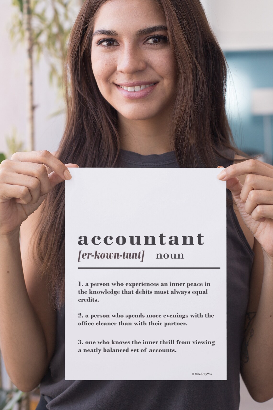 Funny Definition Of Accountant, Office Humor Art Print - Image 2