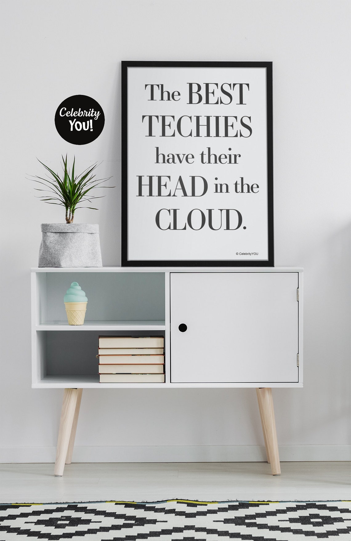 Best Techies Technology Office Decor Funny Cloud Inspirational Quote Poster Techie Gift It Humor Sign Instant - Image 3